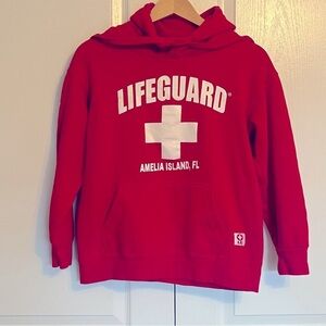 POPULAR Red Lifeguard Hoodie Sweatshirt from Amelia Island,‎ FL